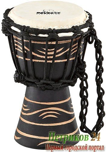 MEINL NINO-ADJ4-XXS - джембе африканский  (4 1/2"x 8"), материал - Mahogany Wood, мембрана натуральная, веревки - HTP-нейлон, цвет черный