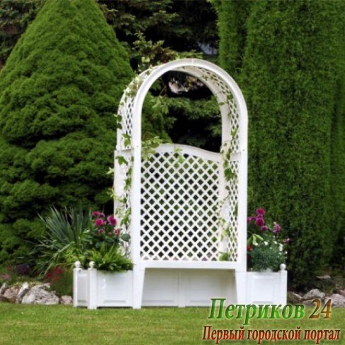 Садовая скамейка Green Glade Амстердам белая 43801