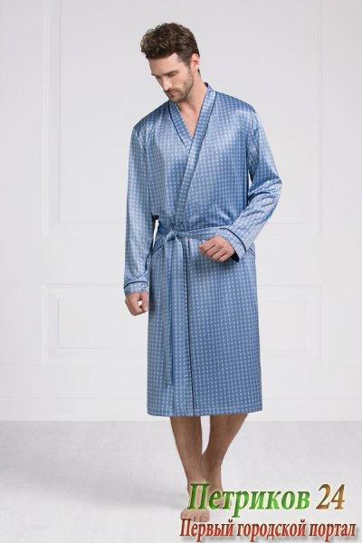 Халат мужской (синий, XL (50))