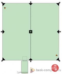 Туристический тент BASK CANOPY V3 3x3 размер