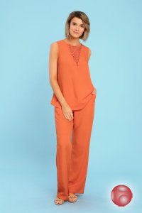 Брюки женские (оранжевый, 2XL (52))