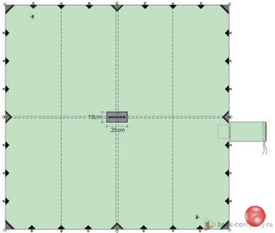 Туристический тент BASK CANOPY V3 6x6 размер