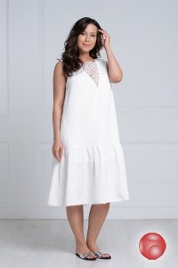 Платье женское (белый, XL (50))