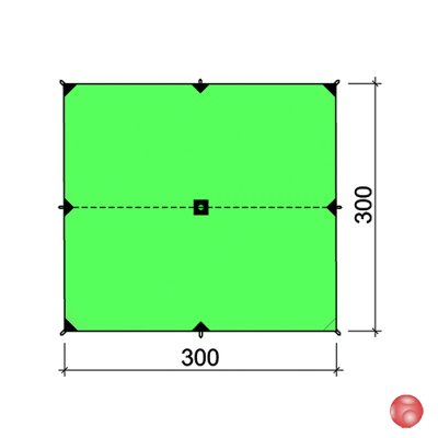 Туристический тент BASK CANOPY SILICONE 3*3 размер