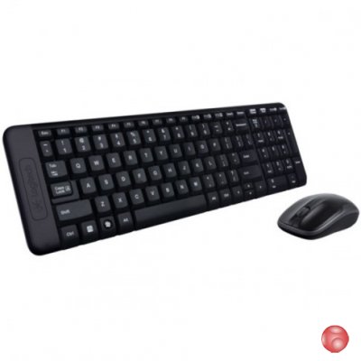 Клавиатура + Мышь Logitech Wireless Combo MK220 Black USB (920-003169)