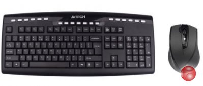 Клавиатура + мышь A4TECH W 9200F черный