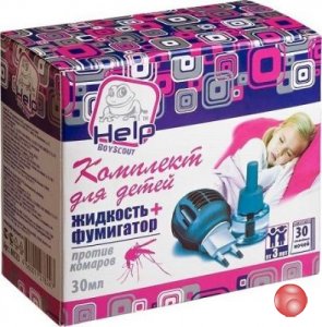 Комплект HELP от комаров для детей: фумигатор+жидкость 30 ночей (80523)