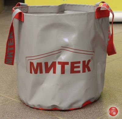 Ведро складное Митек без крышки диаметр 30см. Н-30см.