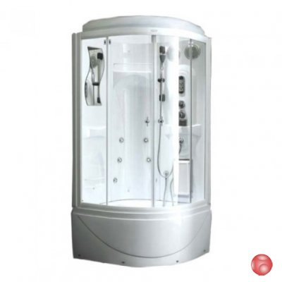 Душевая кабина Aqualux F128 белый/хром 95x95x220h