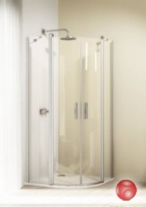 Душевая дверь с неподвижным сегментом Huppe DESIGN 510679.092.321.580 хром/стекло