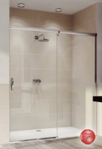Душевая дверь с неподвижным сегментом Huppe AURA ELEGANCE 401580.087.322 матовое серебро/стекло
