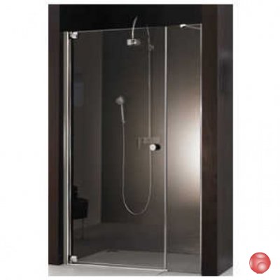 Душевая дверь с неподвижным сегментом Huppe MS MT0059.W02.352 белый/золото/стекло
