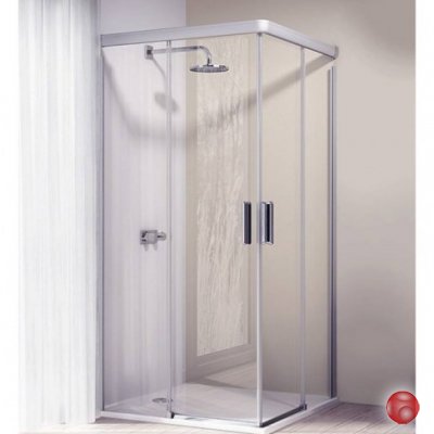 Душевая дверь с неподвижным сегментом Huppe DESIGN ELEGANCE 8E1702.092.315 хром/стекло