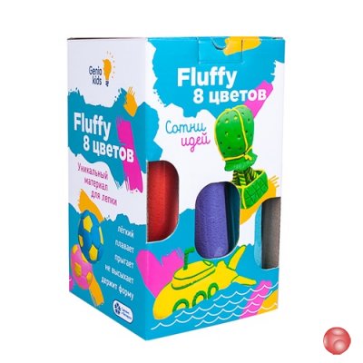 Воздушный пластилин для детской лепки «Fluffy 8 цветов»