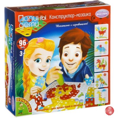 Конструктор-мозаика 96 дет., Воndibon, ВОХ 25,5х7,8х25,5 см.