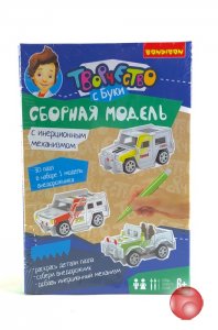 Сборная 3D модель BONDIBON для раскрашивания, с инерц мех., внедорожник, арт. 2613C-M