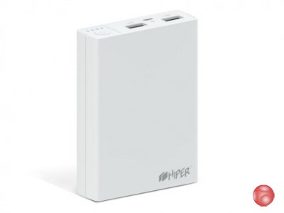 Мобильный аккумулятор Hiper RP10000 белый