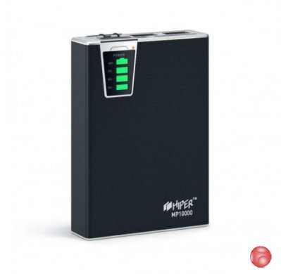 Мобильный аккумулятор Hiper MP10000 черный