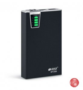 Мобильный аккумулятор Hiper MP12500 черный