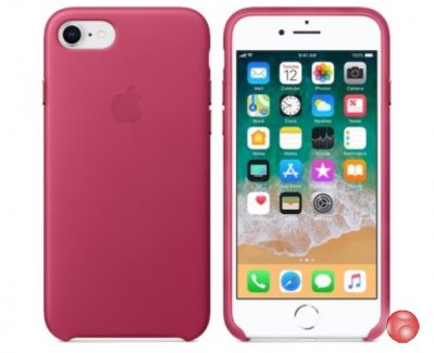 Чехол APPLE Leather Case MQHG2ZM/A Pink Fuchsia