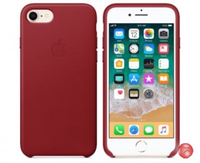 Чехол APPLE Leather Case MQHA2ZM/A (PRODUCT)RED