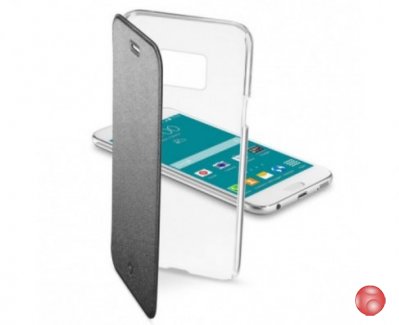 Чехол CELLULAR LINE CLEARBOOKGALS6K Black/Transparent
