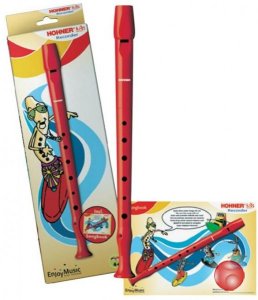 HOHNER Melody K95086 - блокфлейта детская + книга-самоучитель с песнями (6 языков), С-Soprano, немец...