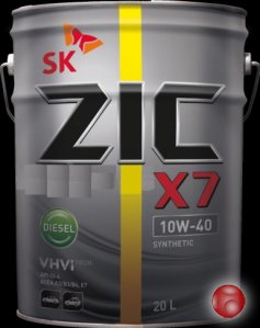 Масло моторное ZIC X7 Diesel 10w40 (20л) Синтетика 192607