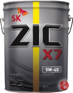 Масло моторное ZIC X7 5w40 20л 192662