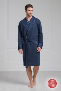 Халат мужской (тёмно-синий, 3XL (54))