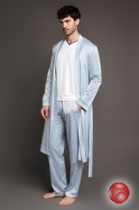 Халат из мягкой ткани (геометрия, 4XL (56))